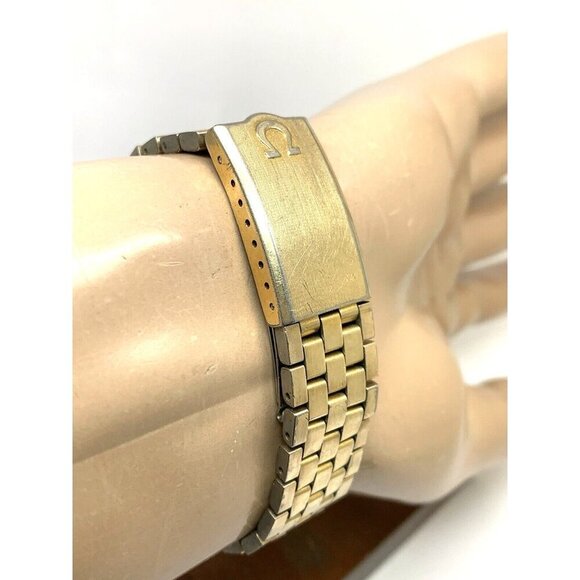 Omega Seamaster Men's Watch 1345 Vintage Swiss Quartz Day Date Gold Steel 34mm - Picture 10 of 14